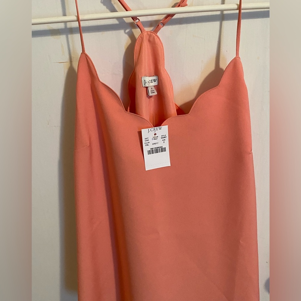 J.Crew scalloped racerback tank NWT